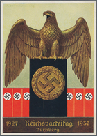 Ansichtskarten: Propaganda: 1937. Farbkarte "Reichsparteitag Nürnberg" Mit Abbildung "Reichsadler üb - Parteien & Wahlen