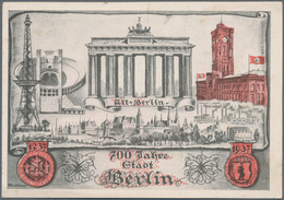 Ansichtskarten: Propaganda: 1937, BERLIN "700 Jahre Stadt Berlin", Kolorierte Festpostkarte Mit Abbi - Partis Politiques & élections