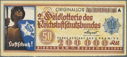 Ansichtskarten: Propaganda: 1937, 2. Geldlotterie Des Reichsluftschutzbundes Originallaos Zu 50 Pfen - Politieke Partijen & Verkiezingen