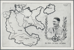 Ansichtskarten: Propaganda: 1938, "Zum Gedenken An Die Heimkehr Der Ostmark Ins Reich" Ansichtskarte - Political Parties & Elections