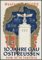 Ansichtskarten: Propaganda: 1938. Original 1938 Gautag Der NSDAP 10 Jahre Ostpreussen Regional Nazi - Partiti Politici & Elezioni