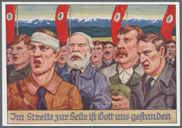 Ansichtskarten: Propaganda: 1938. Scarce Card. "Im Streite Zur Seite Ist Gott Uns Gestanden ..." / I - Partis Politiques & élections