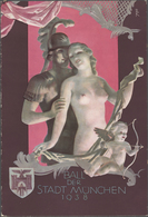 Ansichtskarten: Propaganda: 1938, "Ball Der Stadt München" Programmbroschüre Mit Dekorativen Deckbla - Partis Politiques & élections
