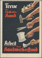 Ansichtskarten: Propaganda: 1939, "Treue Der Schaffenden Hand Arbeit Dem Handwerkerstand", Sign. Pau - Partis Politiques & élections