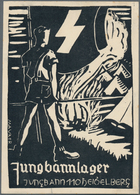 Ansichtskarten: Propaganda: 1939, "Jungbannlager Jungbann 110 Heidelberg", Großformatige Propagandak - Politieke Partijen & Verkiezingen