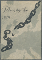 Ansichtskarten: Propaganda: 1940, "Pfingstgrüße 1940", Feldpostkarte Postalisch Gelaufen Mit Beschni - Politieke Partijen & Verkiezingen