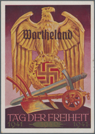 Ansichtskarten: Propaganda: 1940/1941, "Wartheland Tag Der Freiheit 1940/1941", Farbige Propagandaka - Politieke Partijen & Verkiezingen