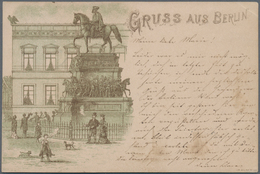 Ansichtskarten: Vorläufer: 1886, BERLIN Reiterdenkmal Friedrich II. Mit 5 Pf. Lila Und K1 BERLIN 21. - Unclassified