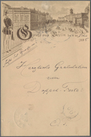 Ansichtskarten: Vorläufer: 1886, BERLIN Schloß, Vorläuferkarten Mit 5 Pf. Lila Und K1 BERLIN. N.O. 4 - Unclassified