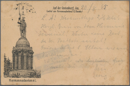 Ansichtskarten: Vorläufer: 1885, HERMANNSDENKMAL Auf Der Grotenburg, Vorläuferkarte 5 Pf. Lila Als P - Sin Clasificación