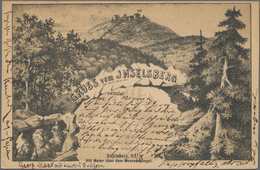 Ansichtskarten: Vorläufer: 1886, INSELSBERG, Vorläuferkarte 5 Pf Lila Als Privatganzsache Mit K1 INS - Unclassified