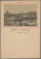 Ansichtskarten: Vorläufer: 1886 Ca., NÜRNBERG Panoramaansicht, Ungebrauchte Vorläuferkarte In Sehr G - Non Classés
