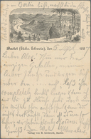 Ansichtskarten: Vorläufer: 1887, BASTEI (Sächs. Schweiz), Vorläuferkarte 10 Pf Rot Mit R3 BASTEI 7.9 - Non Classés