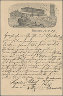 Ansichtskarten: Vorläufer: 1887, BROCKEN, Vorläuferkarte 10 Pf Rot Als Privatganzsache Mit K1 BROCKE - Non Classés