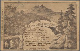 Ansichtskarten: Vorläufer: 1887, GRUSS Vom INSELBERG, Privatganzsache 5 Pf Lila Mit K1 INSELSBERG / - Non Classés