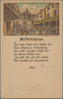 Ansichtskarten: Vorläufer: 1887, MÜNCHEN "Hofbräuhaus", Kolorierte Vorläuferkarte 5 Pf Lila Mit K1 M - Unclassified