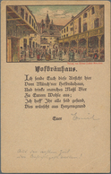 Ansichtskarten: Vorläufer: 1887, MÜNCHEN "Hofbräuhaus", Kolorierte Vorläuferkarte 5 Pf Lila Mit K1 M - Ohne Zuordnung