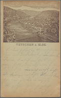 Ansichtskarten: Vorläufer: 1887, TETSCHEN An Der Elbe, Vorläuferkarte 2Kr. K.u.K. Marke Mit K1 BODEN - Unclassified