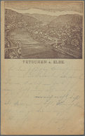 Ansichtskarten: Vorläufer: 1887, TETSCHEN An Der Elbe, Vorläuferkarte 2Kr. K.u.K. Marke Mit K1 BODEN - Ohne Zuordnung