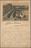 Ansichtskarten: Vorläufer: 1888, HAMBURG Jungfernstieg, Vorläuferkarte Mit 5 Pf. Lila Und K1 HAMBURG - Zonder Classificatie