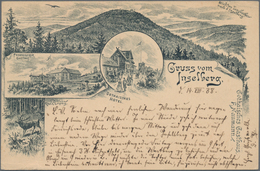Ansichtskarten: Vorläufer: 1888, INSELSBERG Mit Gothaisches Hotel, Vorläuferkarte 5 Pf Lila Als Priv - Unclassified