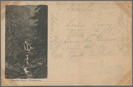 Ansichtskarten: Vorläufer: 1888 WERNIGERODE Steinerne Renne, Vorläuferkarte 5 Pf. Lila Und K WERNIGE - Unclassified