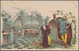 Ansichtskarten: Vorläufer: 1889, MÜNCHEN Rathauskeller Mit Münchner Kindl, Kolorierte Vorläuferkarte - Non Classés