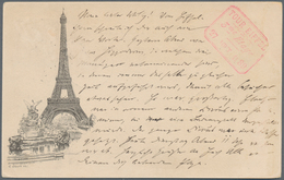 Ansichtskarten: Vorläufer: 1889, PARIS, Eiffelturm, Vorläuferkarte Mit Sonderstempel Weltausstellung - Ohne Zuordnung