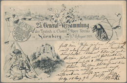 Ansichtskarten: Motive / Thematics: ALPINISMUS, 3 Bayerische Privatganzsachen "25. General-Versammlu - Sonstige & Ohne Zuordnung