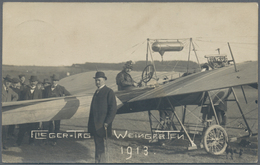 Ansichtskarten: Motive / Thematics: FLIEGERTAG WEINGARTEN 1913, Fotokarte Mit Dem Bekannten Flugpion - Other & Unclassified