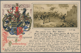 Ansichtskarten: Motive / Thematics: MILITÄR / WÜRTTEMBERG, "Infanterie-Regiment Alt-Württemberg Schl - Autres & Non Classés