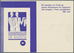 Ansichtskarten: Motive / Thematics: WERBUNG / REKLAME, "Die Anzeige / Deutschlands Einzige, Große Fa - Andere & Zonder Classificatie