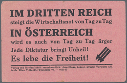 Ansichtskarten: Propaganda: 1933/1935, 14 Vignetten Und Zettel Mit Parolen, NS, Anti-NS, Arbeiterbew - Parteien & Wahlen