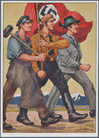Ansichtskarten: Propaganda: 1933/1945. Lot Von Ca. 360 Propaganda- Und Kriegsansichtskarten, Farbig - Politieke Partijen & Verkiezingen