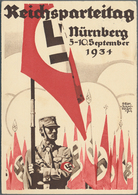 Ansichtskarten: Propaganda: 1934/1938, Sehenswerte Partie Mit 24 Propagandakarten "Reichsparteitag N - Political Parties & Elections
