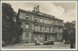Ansichtskarten: Propaganda: 1935/1939, MÜNCHEN Das Braune Haus Und Führerhaus, Kleine Garnitur Mit 1 - Parteien & Wahlen