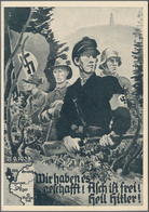 Ansichtskarten: Propaganda: 1938, Anschluss Sudetenland, 5 Großformatige Zum Teil Kolorierte Propaga - Parteien & Wahlen