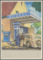 Ansichtskarten: Motive / Thematics: AUTOMOBILE / MINERALÖL, 13 Dekorative Werbekarten Von Shell Und - Sonstige & Ohne Zuordnung