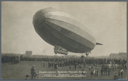 Ansichtskarten: Motive / Thematics: ZEPPELIN / LUFTSCHIFFE über München, 18 Historische Ansichtskart - Sonstige & Ohne Zuordnung