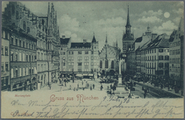 Ansichtskarten: Bayern: MÜNCHEN MONDSCHEIKARTEN, Schachte Mit über 110 Historischen Ansichtskarten A - Altri & Non Classificati