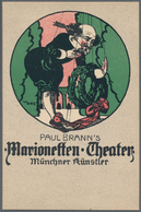 Ansichtskarten: Bayern: MÜNCHEN, "Marionetten-Theater Münchner-Künstler", Sehr Schöner Posten Mit 41 - Autres & Non Classés