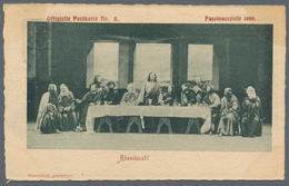 Ansichtskarten: Bayern: OBERAMMERGAU (alte PLZ 8103), Passionsspiele 1900, 12 Postalisch Gelaufene P - Andere & Zonder Classificatie