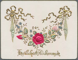 Varia (im Ansichtskartenkatalog): GLÜCKWUNSCHKÄRTCHEN / HERZLICHEN GLÜCKWUNSCH, 48 Dekorative Histor - Other & Unclassified