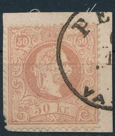 1867 50kr Rózsabarna, Kivágáson 'PE(ST) VA(SP)' (180.000) - Sonstige & Ohne Zuordnung