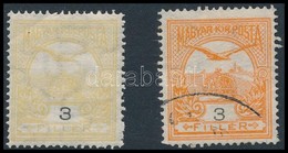 * 1913 Turul 3f, Narancssárga Helyett Világossárga Színben / Mi 111 In Colour Of The 2f (yellow Instead Of Orange) RPC G - Andere & Zonder Classificatie