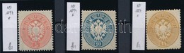 * 1863 5kr, 10kr, 15kr újnyomatok  Eredeti Gumival, Strakosch Azonosítással - Other & Unclassified