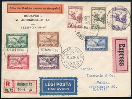 1929 Ajánlott Expressz Légi Levél 'BUDAPEST' - Bern R! - Other & Unclassified