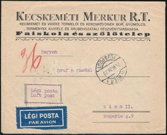 1924 Köznapi Légi Levél 3 X 16f Bérmentesítéssel 'SZEGED-BUDAPEST' Mozgóposta Bélyegzéssel Bécsbe Küldve, A Köznapi Légi - Andere & Zonder Classificatie