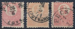 O 1871 Kőnyomat 3 X 5kr, Különböző árnyalatok (min. 21.000) - Other & Unclassified