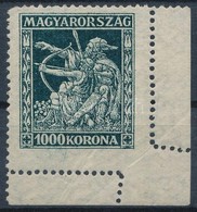 ** 1924 Jótékonyság 1000K Sarok Behajlás Miatt érdekes Elfogazással - Andere & Zonder Classificatie